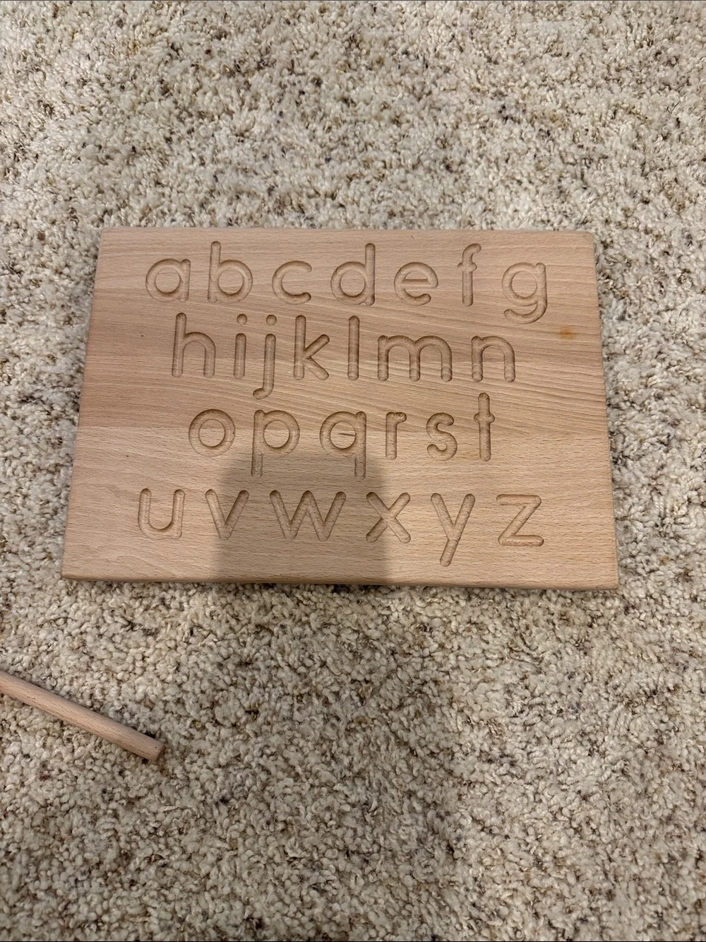 Wooden Alphabet Tracing Board - Natural